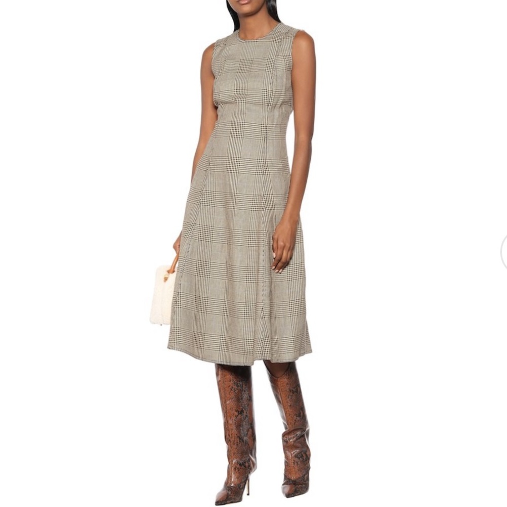 Polo Ralph Lauren Checked Plaid Cotton and Linen Dress